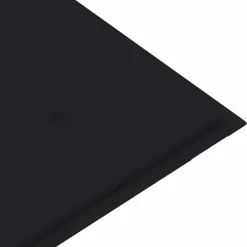 vidaXL - Bank Batavia met zwart kussen - Teakhout - 120x51.5x84 cm Discount