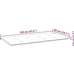 vidaXL - Bank Batavia met zwart kussen - Teakhout - 120x51.5x84 cm Discount
