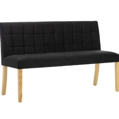 vidaXL - Bankje - Zwart - Fluweel Sale