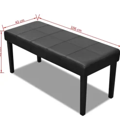 vidaXL - Bankje - Zwart - Kunstleer Sale