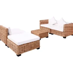 vidaXL - Bankset - Bruin - Rattan Hot