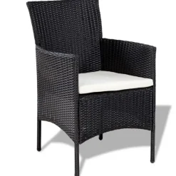 vidaXL - Bankset - Zwart - Poly rattan Discount