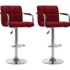 vidaXL - Barstoel - Rood - Stof - 2 stuks Sale