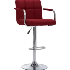 vidaXL - Barstoel - Rood - Stof - 2 stuks Sale