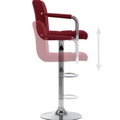 vidaXL - Barstoel - Rood - Stof - 2 stuks Sale