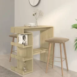 vidaXL - Bartafel - Bruin - Bewerkt hout