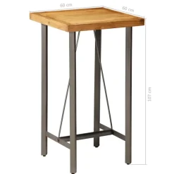 vidaXL - Bartafel - Bruin - Hout - 60 x 60 x 107 cm Best