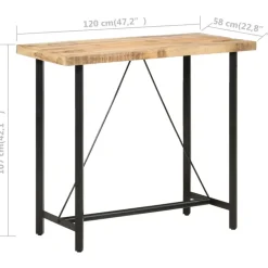 vidaXL - Bartafel - Bruin - Hout - 120 x 58 x 107 cm Sale