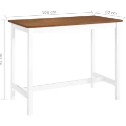 vidaXL - Bartafel - Bruin - MDF Hot