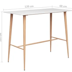 vidaXL - Bartafel - Wit - MDF New