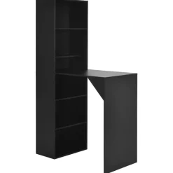 vidaXL - Bartafel - Zwart - Bewerkt hout Clearance