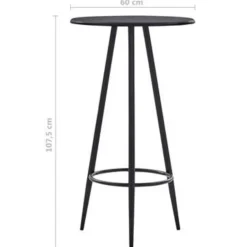 vidaXL - Bartafel - Zwart - MDF Hot