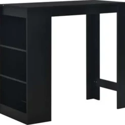 vidaXL - Bartafel - Zwart - Bewerkt hout Clearance
