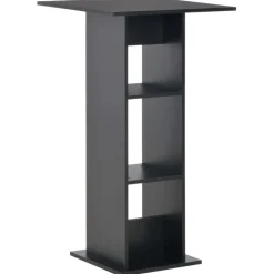 vidaXL - Bartafel - Zwart - Bewerkt hout Outlet