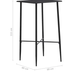 vidaXL - Bartafel - Zwart - MDF New