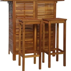 vidaXL - Bartafel En -stoelenset - Bruin - Acaciahout Best