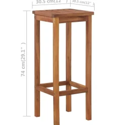 vidaXL - Bartafel En -stoelenset - Bruin - Acaciahout Best