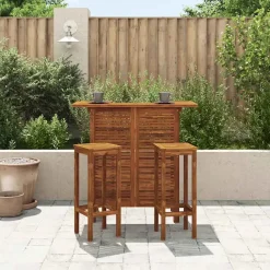 vidaXL - Bartafel En -stoelenset - Bruin - Acaciahout Best