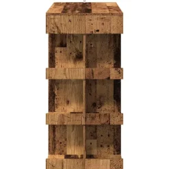 vidaXL - Bartafel met opbergruimte - Oud hout - Bewerkt hout - 100x48 cm Discount