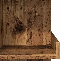 vidaXL - Bartafel met opbergruimte - Oud hout - Bewerkt hout - 100x48 cm Discount