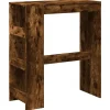 vidaXL - Bartafel met opbergruimte - Gerookt eiken - Bewerkt hout - 90x43 cm Hot
