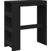 vidaXL - Bartafel met opbergruimte - Zwart - Bewerkt hout - 90x43 cm Best