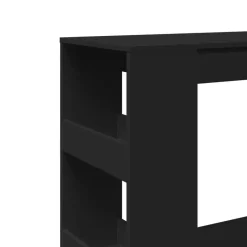 vidaXL - Bartafel met opbergruimte - Zwart - Bewerkt hout - 90x43 cm Best