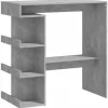 vidaXL - Bartafel met opbergruimte - Betongrijs - Bewerkt hout - 100x50 cm Outlet