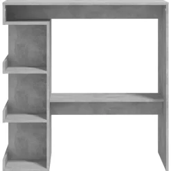 vidaXL - Bartafel met opbergruimte - Betongrijs - Bewerkt hout - 100x50 cm Outlet