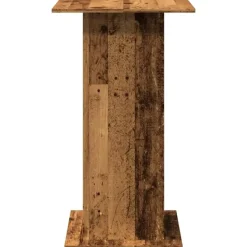 vidaXL - Bartafel met opbergruimte - Oud hout - Bewerkt hout - 60x60x102 cm Hot