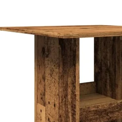 vidaXL - Bartafel met opbergruimte - Oud hout - Bewerkt hout - 60x60x102 cm Hot