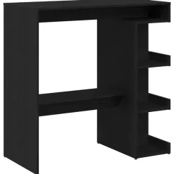 vidaXL - Bartafel met schappen - Zwart eiken - Bewerkt hout - 100x48 cm Hot