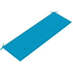 vidaXL - Batavia Tuinbank met blauw kussen - Teakhout - 150x51.5x84 cm Online