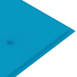 vidaXL - Batavia Tuinbank met blauw kussen - Teakhout - 150x51.5x84 cm Online