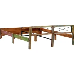 vidaXL - Bed frame - Multikleur - Massief gerecycled hout - 180x200 cm Outlet
