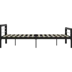 vidaXL - Bed frame - Zwart en wit - Metaal - 140x200 cm Clearance