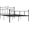 vidaXL - Bed frame met hoofdeinde - Zwart - Metaal - 120x200 cm Outlet
