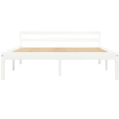 vidaXL - Bed frame met hoofdeinde - Wit - Massief grenenhout - 140x200 cm Hot