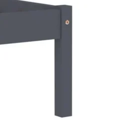 vidaXL - Bed frame met hoofdeinde - Grijs - Massief grenenhout - 160x200 cm Clearance
