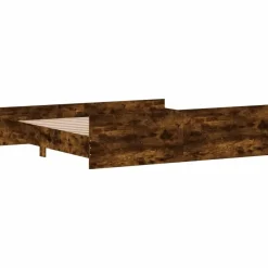 vidaXL - Bed frame met hoofd- en voeteneinde - Gerookt eiken - 180x200 cm Outlet