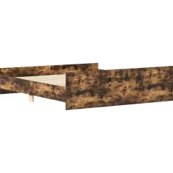 vidaXL - Bed frame met hoofd- en voeteneinde - Gerookt eiken - 180x200 cm Outlet