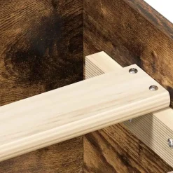 vidaXL - Bed frame met hoofd- en voeteneinde - Gerookt eiken - 180x200 cm Outlet