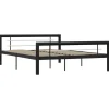 vidaXL - Bed frame met hoofdeinde - Wit - Massief grenenhout - 140x190 cm