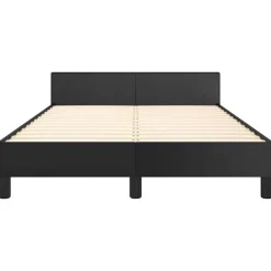 vidaXL - Bed frame met hoofdeinde zonder matras - Zwart - Kunstleer - 120x200 cm Sale
