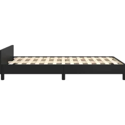 vidaXL - Bed frame met hoofdeinde zonder matras - Zwart - Kunstleer - 120x200 cm Sale