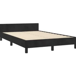 vidaXL - Bed frame met hoofdeinde - Zwart - Fluweel - 120 x 200 cm Hot