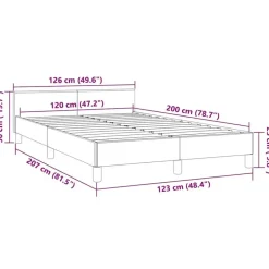 vidaXL - Bed frame met hoofdeinde - Zwart - Fluweel - 120 x 200 cm Hot