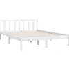 vidaXL - Bed frame met hoofdeinde - Wit - Massief grenenhout - 160x200 cm Outlet