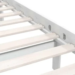 vidaXL - Bed frame met hoofdeinde - Wit - Massief grenenhout - 160x200 cm Outlet