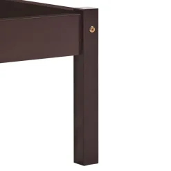 vidaXL - Bed frame met hoofdbord - Donkerbruin - Grenenhout - 120x200 cm New